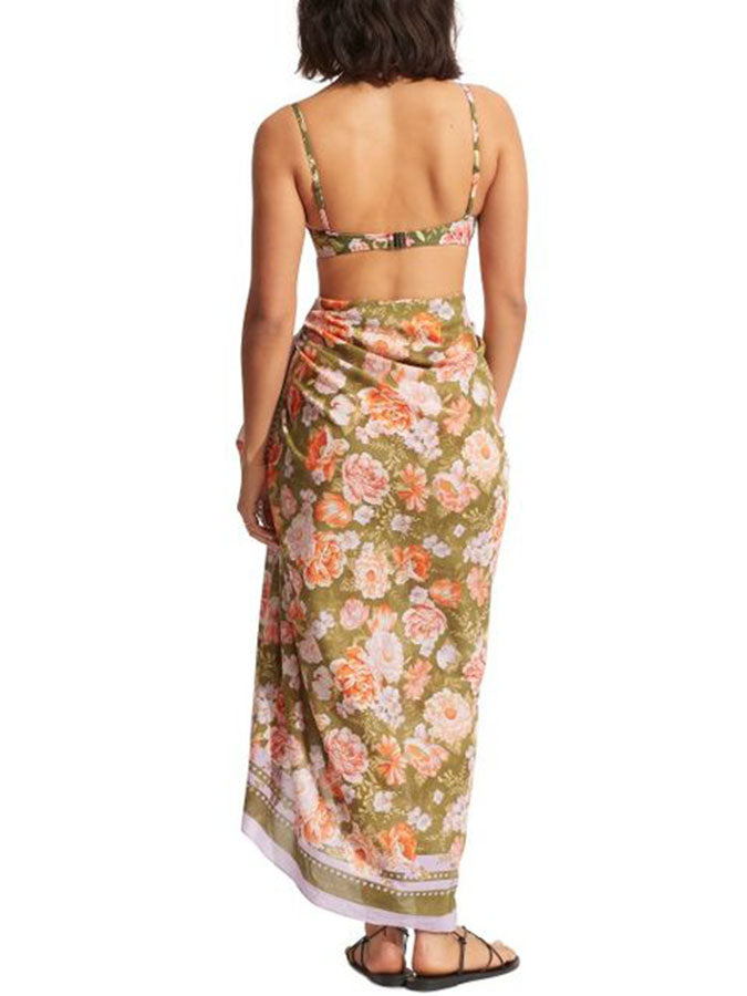 Fashion Floral Print Swimsuit and Cover Up