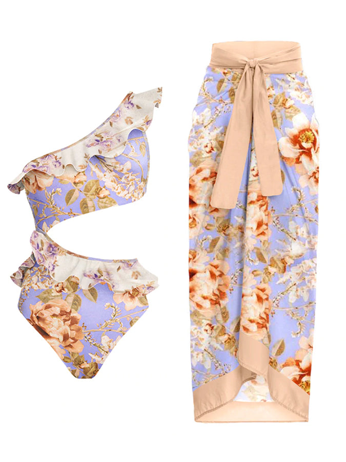 Printed Cut Fashion One Piece Swimsuit