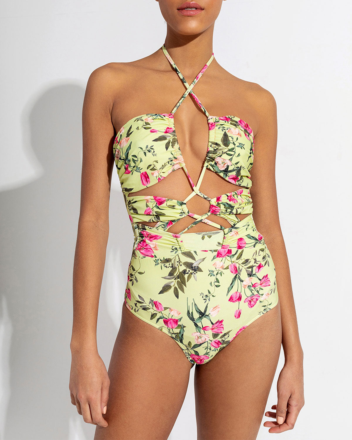 Fashion Floral Print Beach Bikini Set