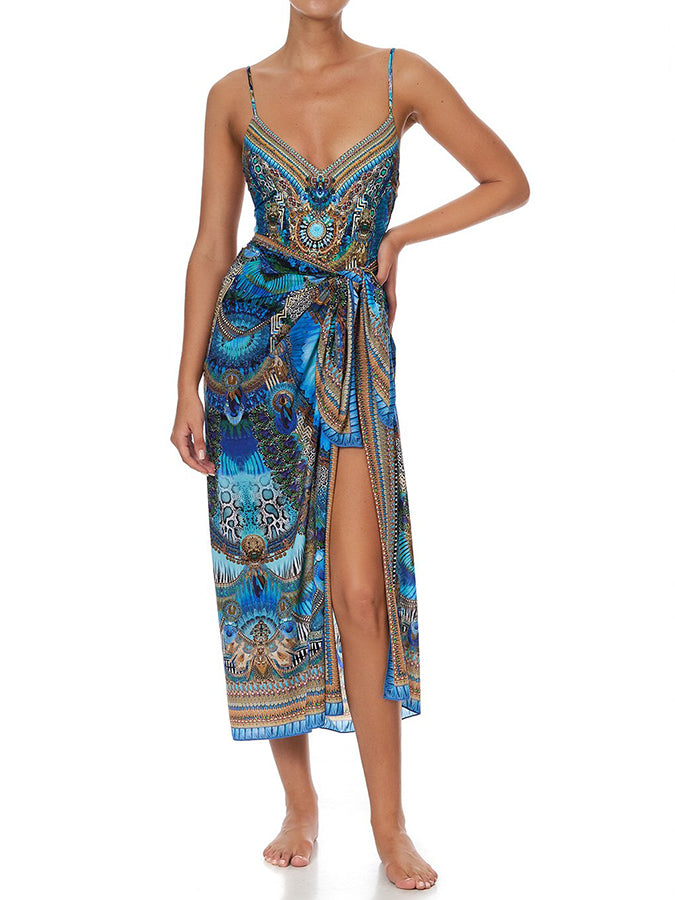 Printed Backless Fashion One Piece Swimsuit