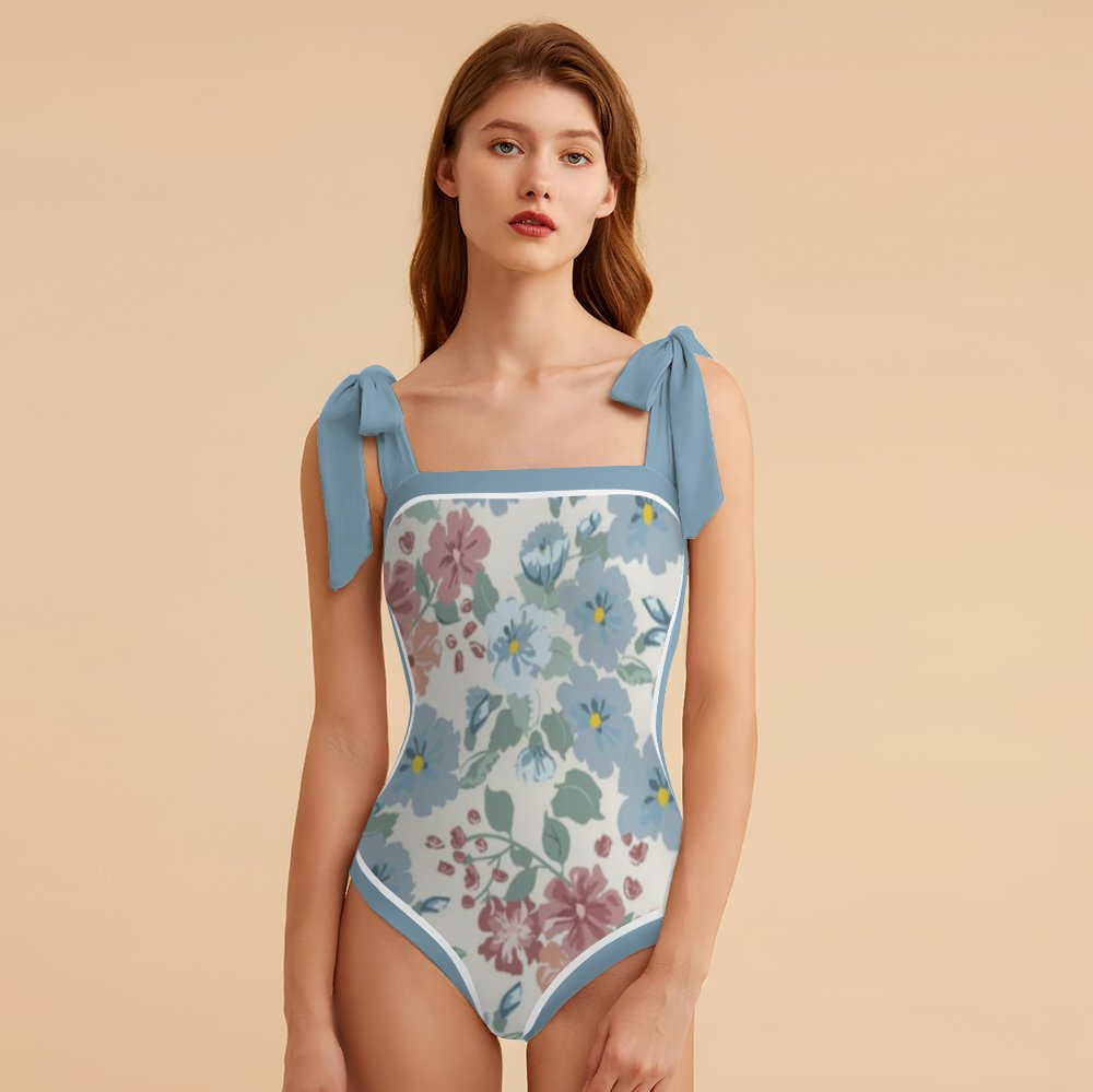 Fashion Printed One Piece Swimsuit And Cover Up 2305104414