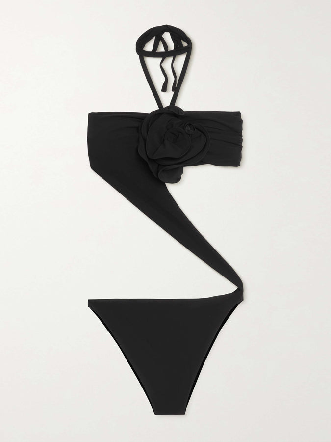 Detachable Embellished Cutout One-Piece Swimsuit