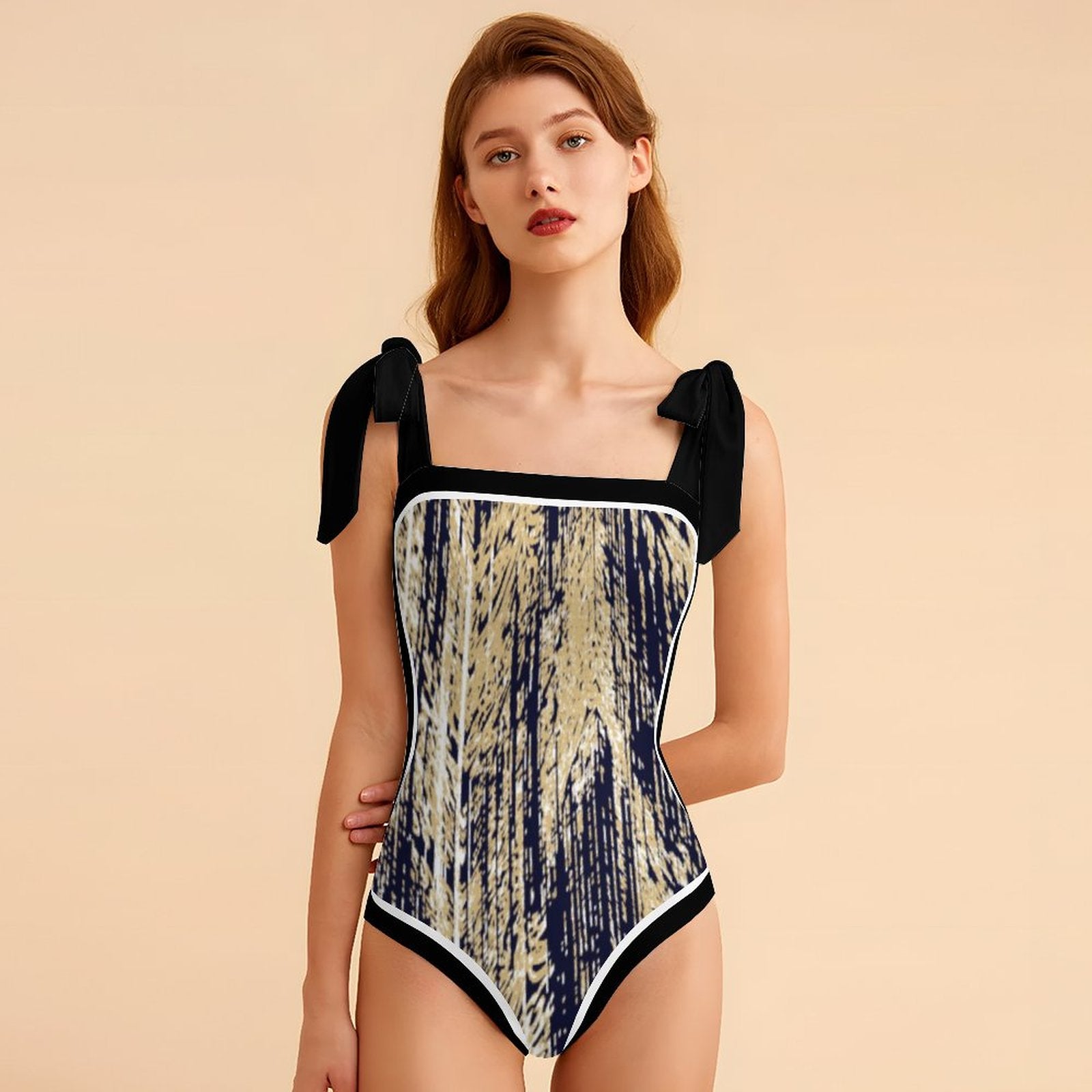 Fashion Printed One Piece Swimsuit And Cover Up 2305105707