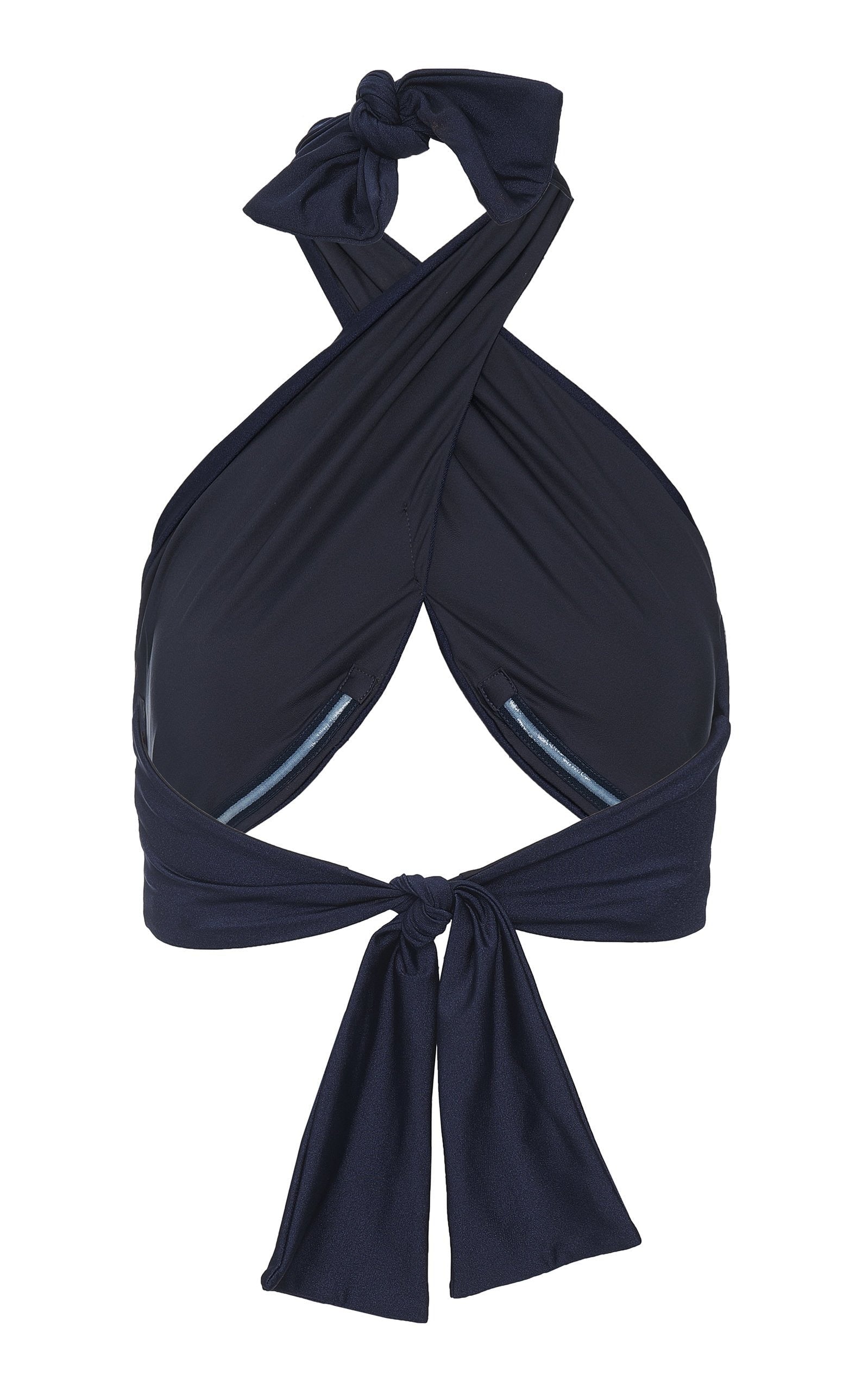 Solid Color Backless Split Swimsuit