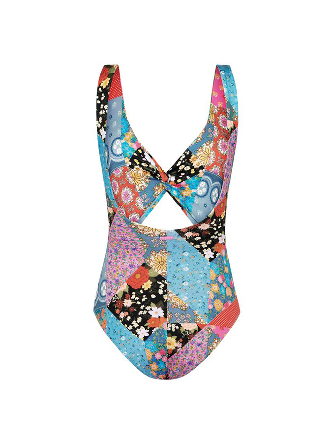 Bohemian print bikini swimsuit and cover up