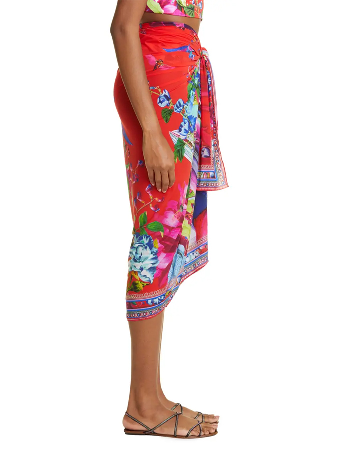 Vintage Botanical Floral Print Bikini And Cover up