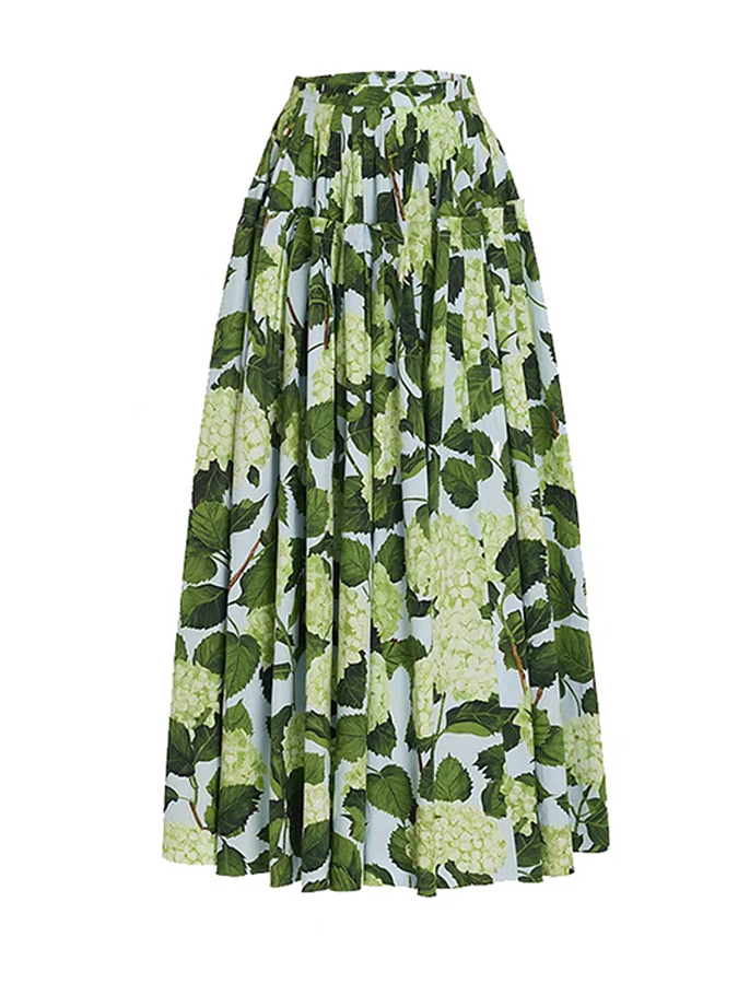 Floral Print One Piece Swimsuit and Skirt