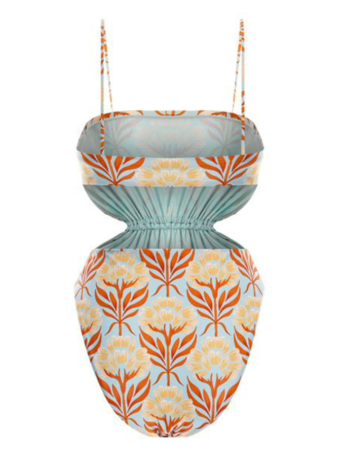 Printed Cutout One Piece Swimsuits & Coverups