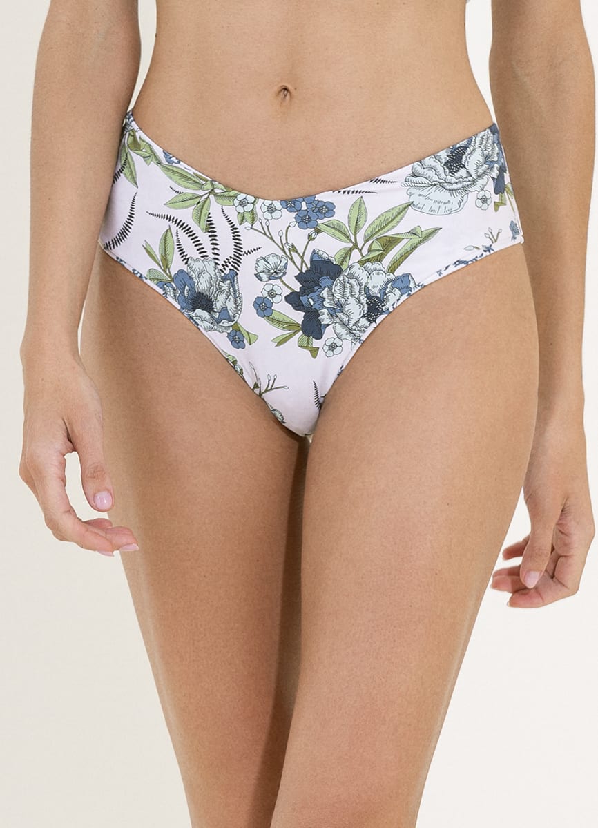 Fashion Print Reversible Split Swimsuit