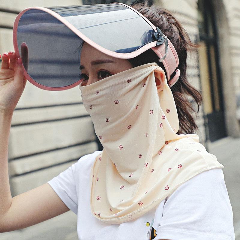 Floral Breathable Ice Silk Sunscreen Mask