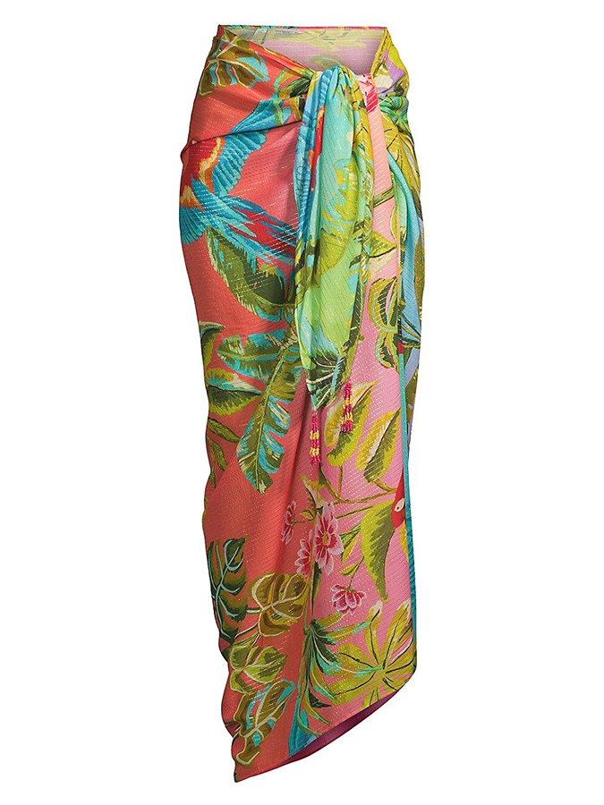 Floral Print One Piece Swimsuit and Cover Up