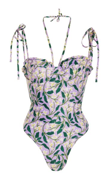 Fashion Floral One Piece Swimsuit Set
