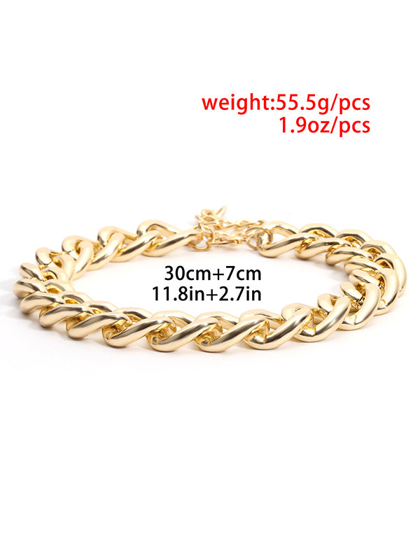 Punk Choker Hip Hop Big Chunky Aluminum Thick Chain Necklace