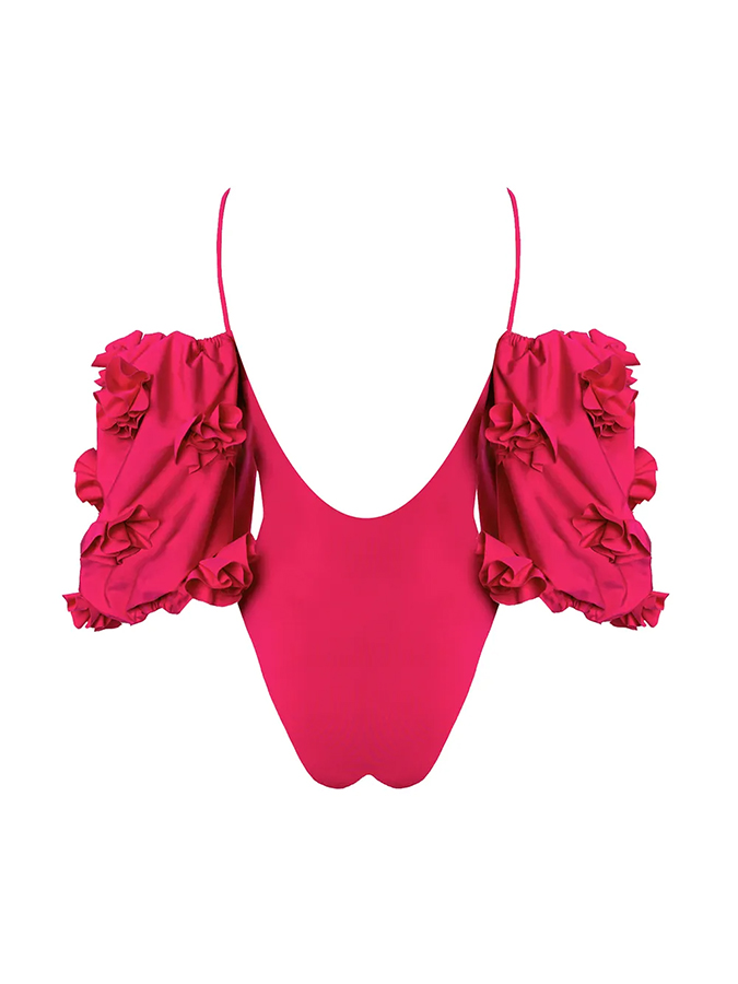 Solid Color Cutout One Piece Swimsuit