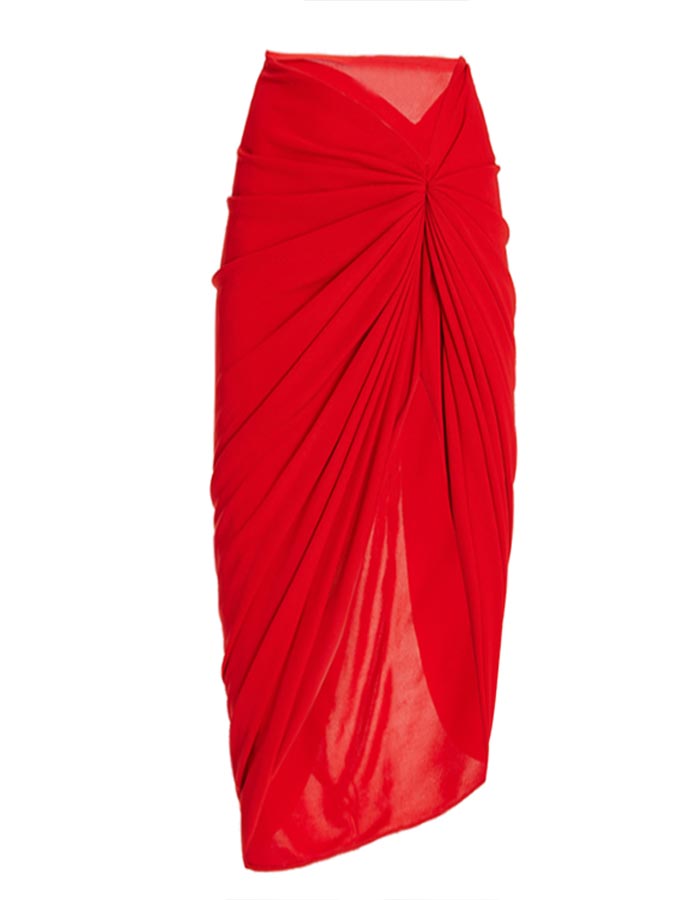 3D Flower Red One Piece Swimsuit and Cover Up