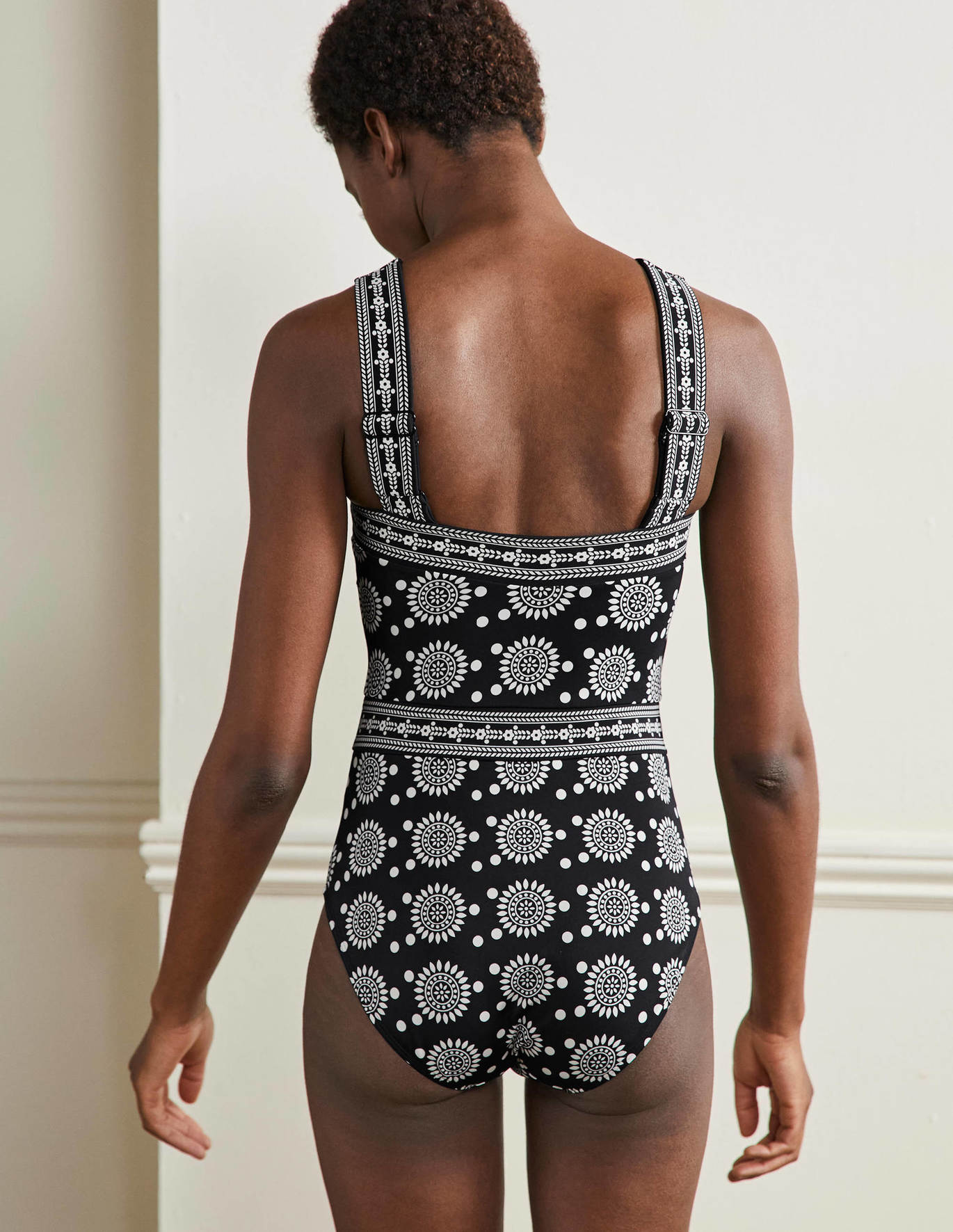 Ethnic Print One Piece Swimsuit