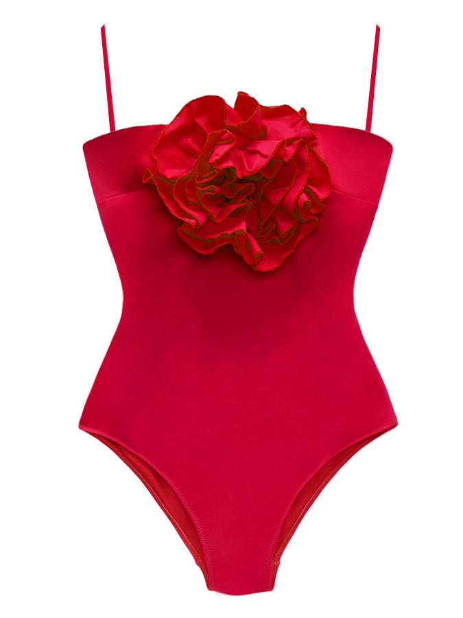 Fashion Flower Design Beach One Piece Swimsuit
