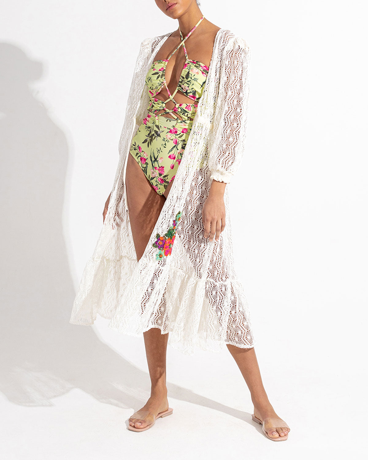 Fashion Floral Print Beach Bikini Set