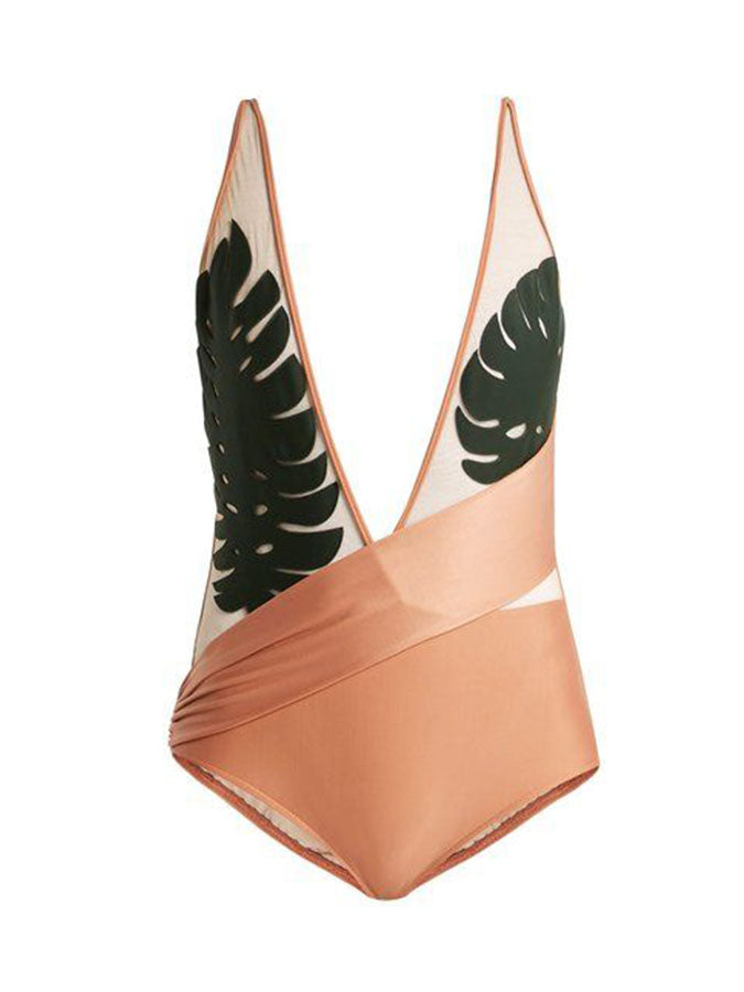 Fashion Sexy Deep V One Piece Swimsuit