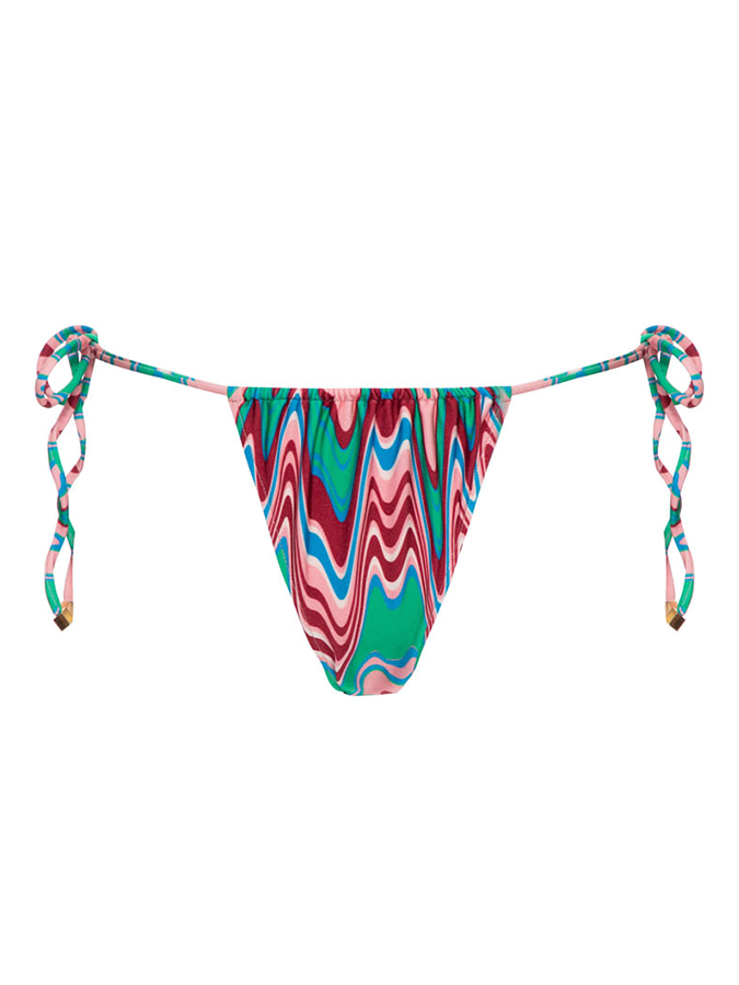 V-Neck Colorblock Printed Swimsuit and Pants