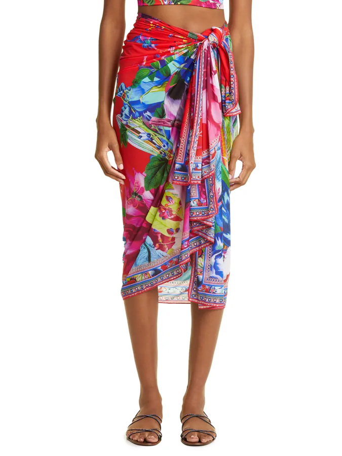 Vintage Botanical Floral Print Bikini And Cover up