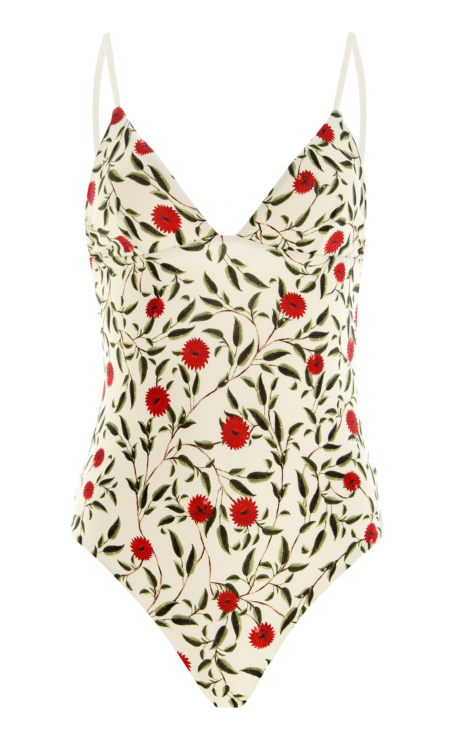 Floral Print One-Piece Swimsuit Set