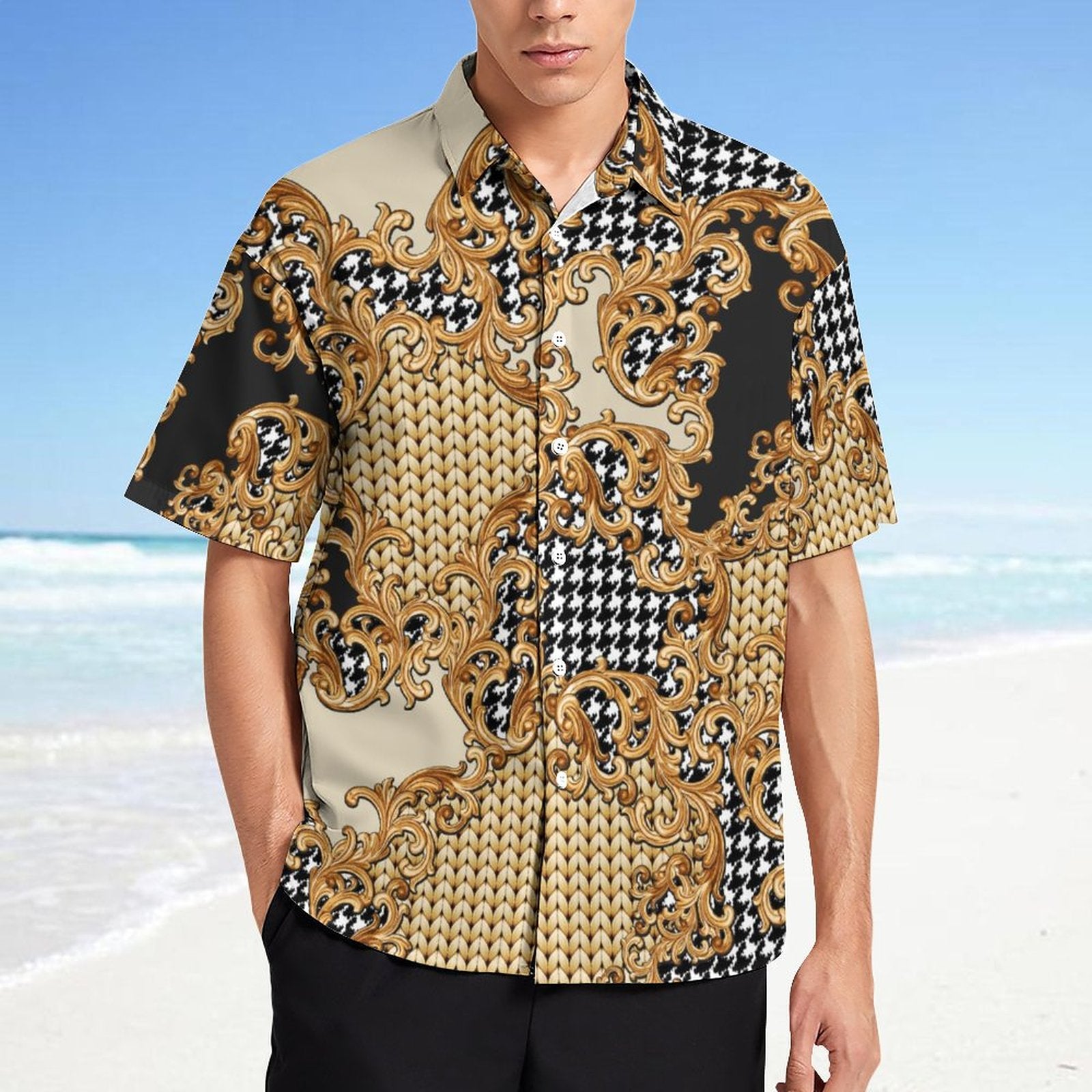 Men's Fashion Casual Printed Short Sleeve Shirts 2306101355
