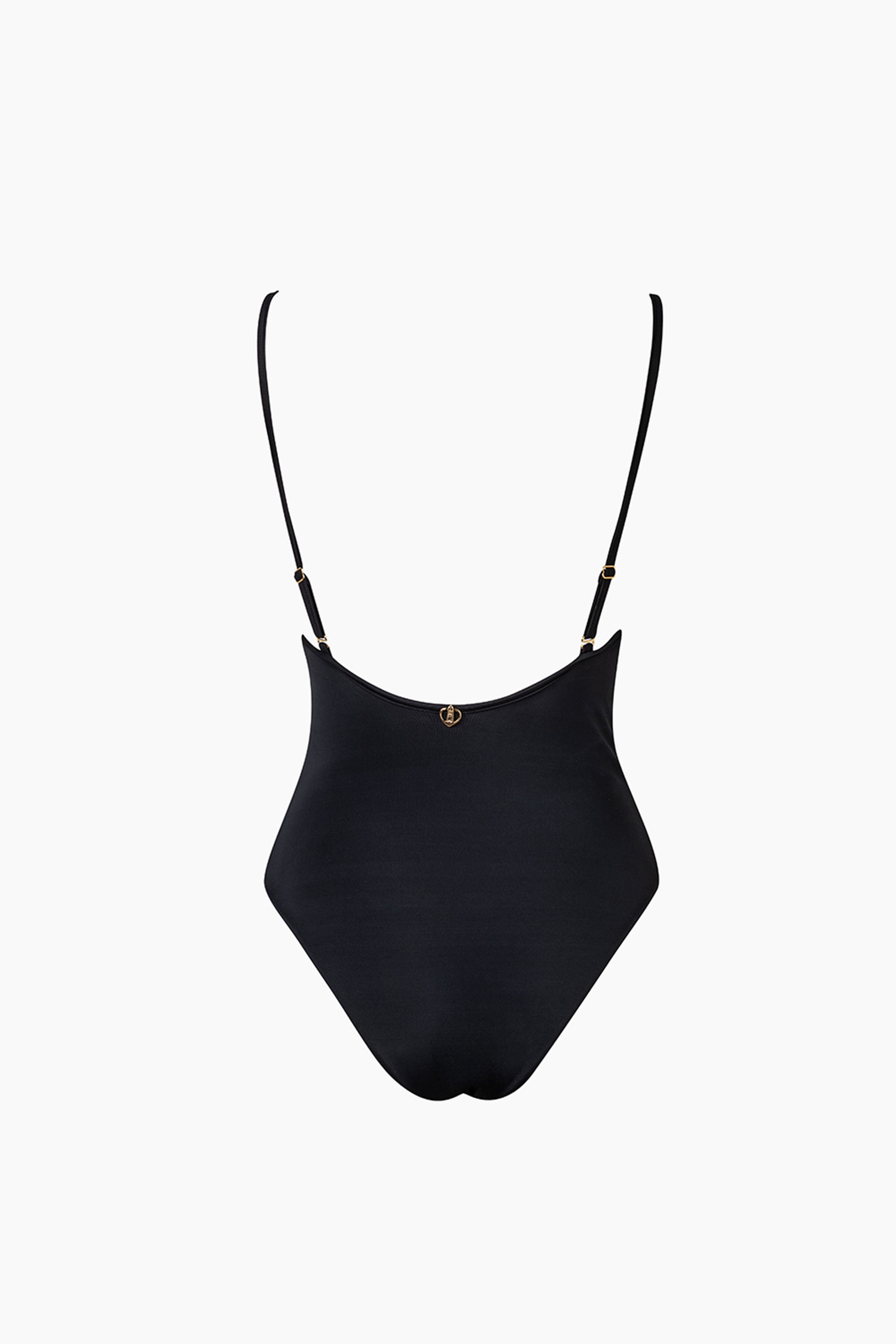 Luvswimgirl Floral One Piece Black
