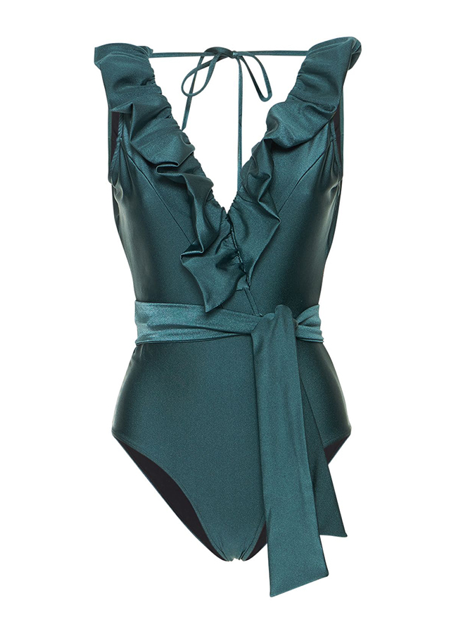 Floral Print One Piece Swimsuit and Cover Up