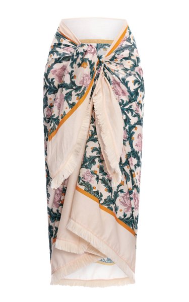 Floral One Piece Swimsuit And Coverup