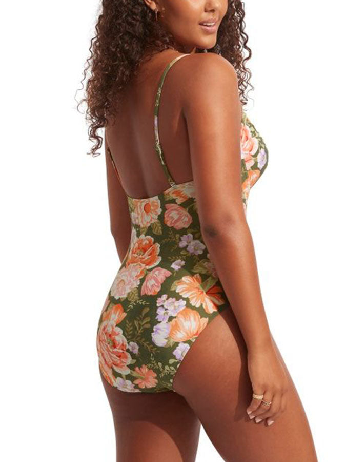 Fashion Floral Print Swimsuit and Cover Up