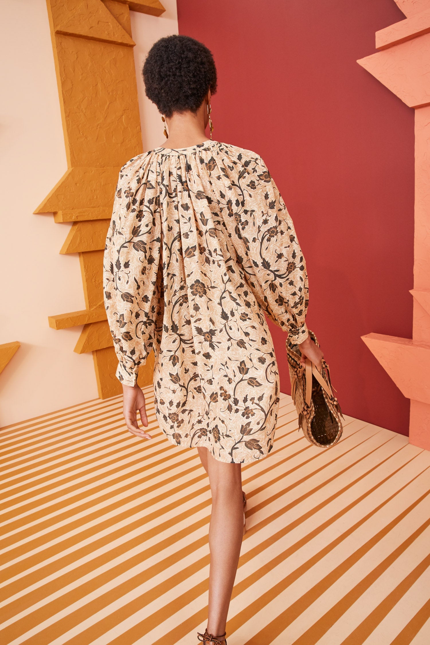Halterneck Floral Print One-piece Swimsuit And Dress