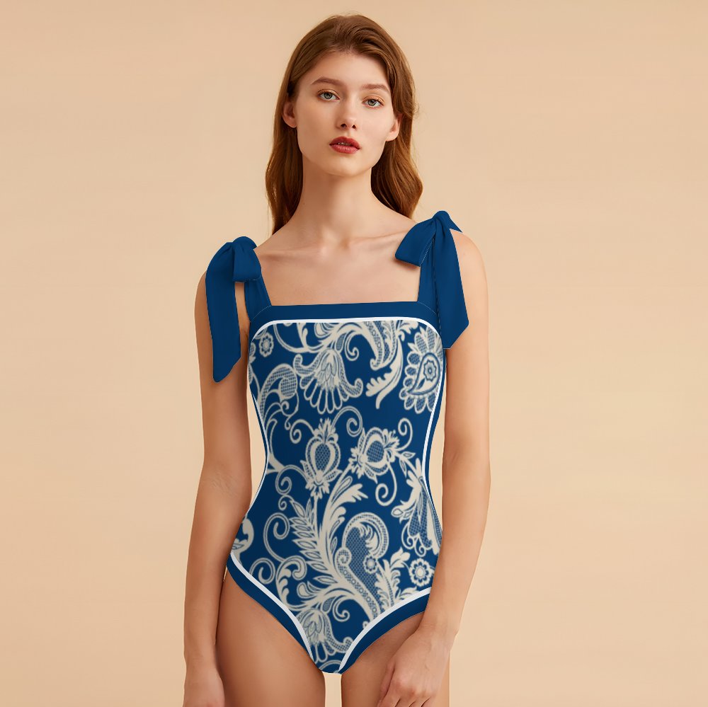 Fashion Printed One Piece Swimsuit And Cover Up 2305104538