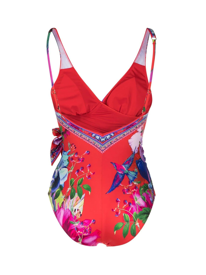 Vintage Botanical Floral Print Bikini And Cover up