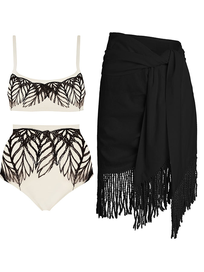 Simple Print Fashion Bikini Swimsuit
