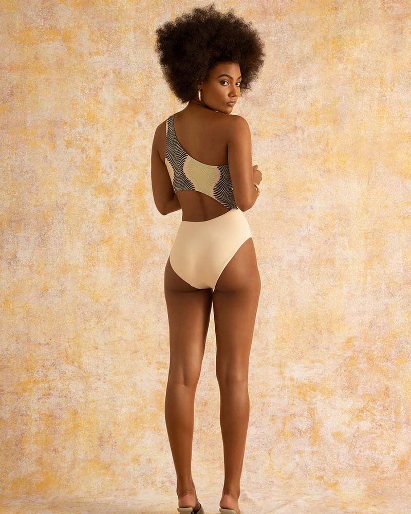 Gatsby Palm Two Tone Swimsuit