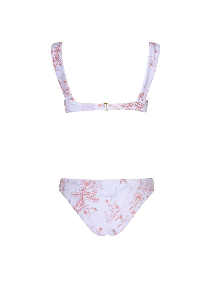 Floral print bikini swimsuit and cover up