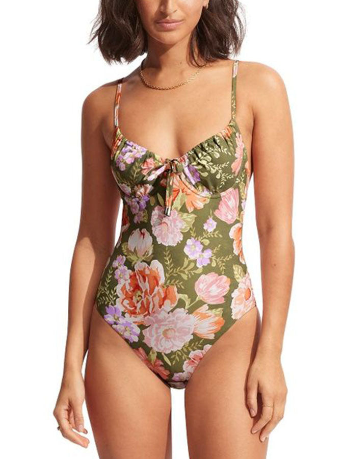 Fashion Floral Print Swimsuit and Cover Up