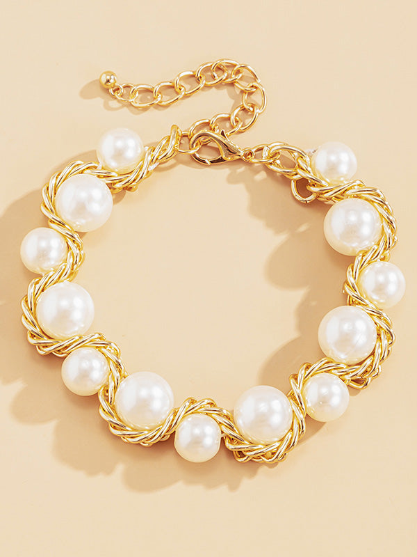 Pastoral Ethnic Style Woven Twist Beaded Punk Bracelet