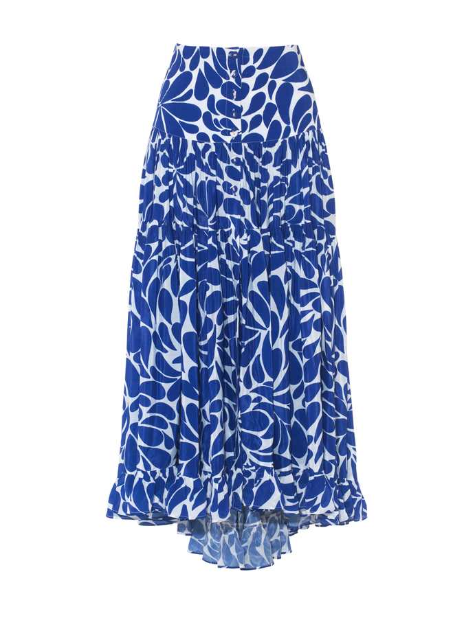 Bandeau Printed One Piece Swimsuit With Belt and Cover Up