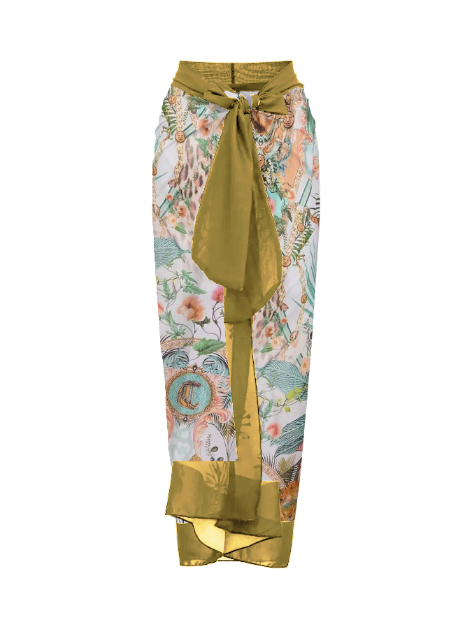 Vintage Court Floral Print Bikini And Cover up