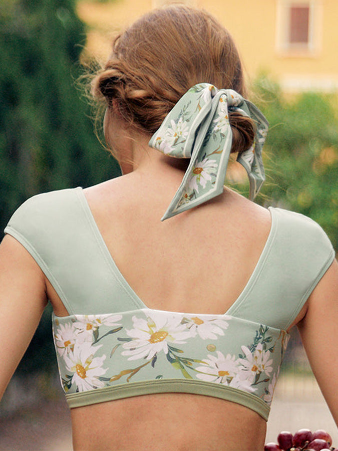 Vintage Square Neck Reversible Bikini Set