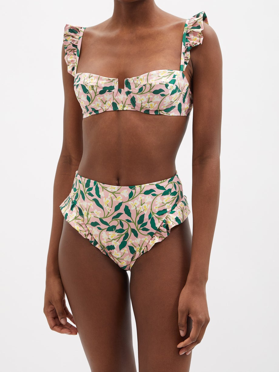 Fashion Floral Print Bikini and Cover Up