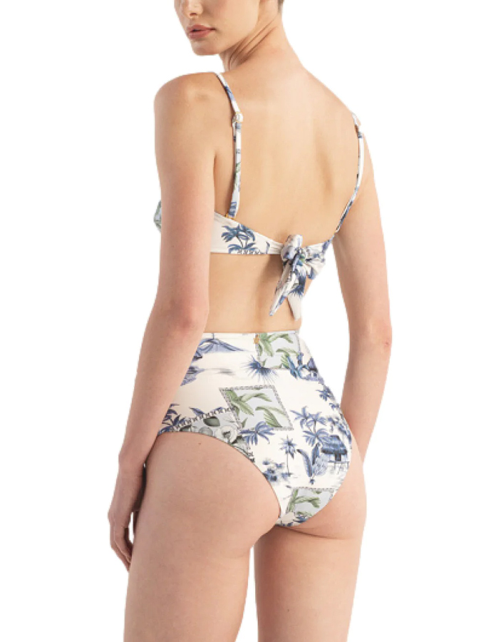 Vintage Floral Print Ruffle One Piece Swimsuit And Cover Up