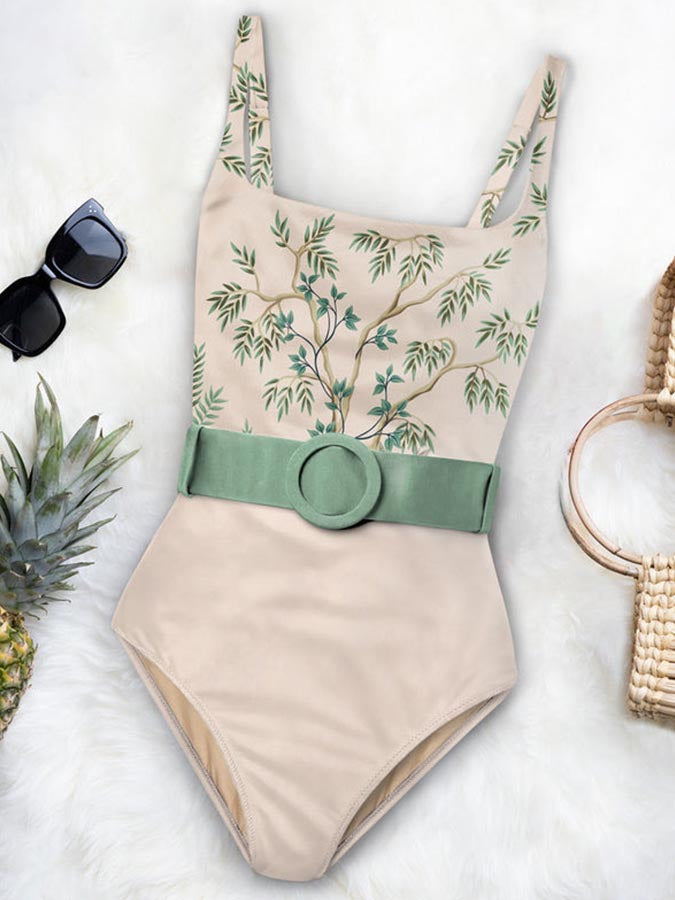 Printed Simple Fashion One Piece Swimsuit