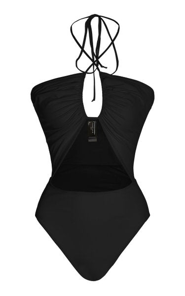 Sexy Cutout One-Piece Swimsuit Set