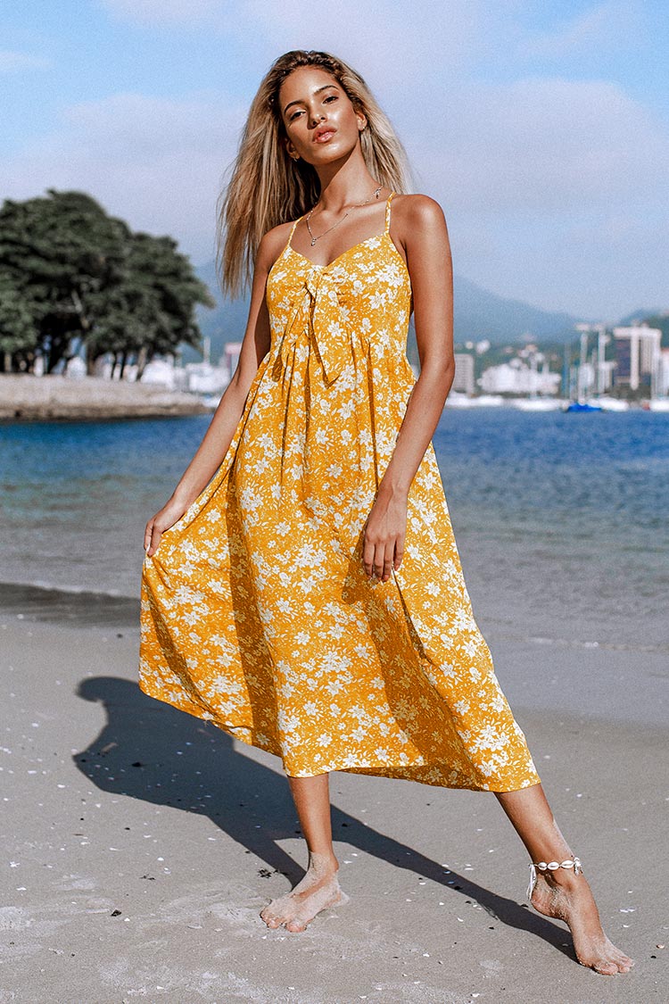 Yellow Floral Dress