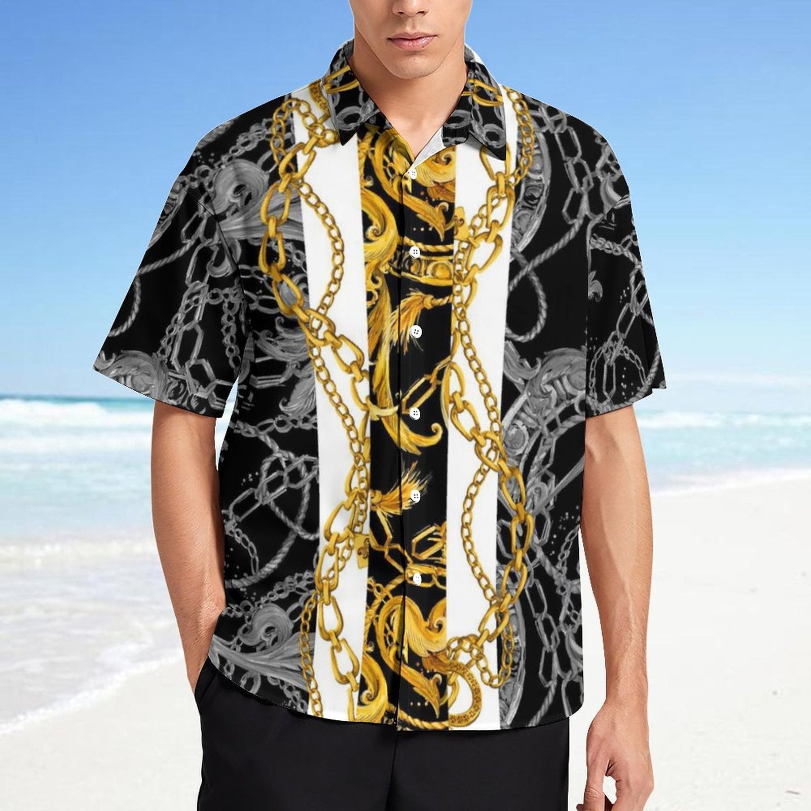 Men's Fashion Casual Printed Short Sleeve Shirts 2306101131