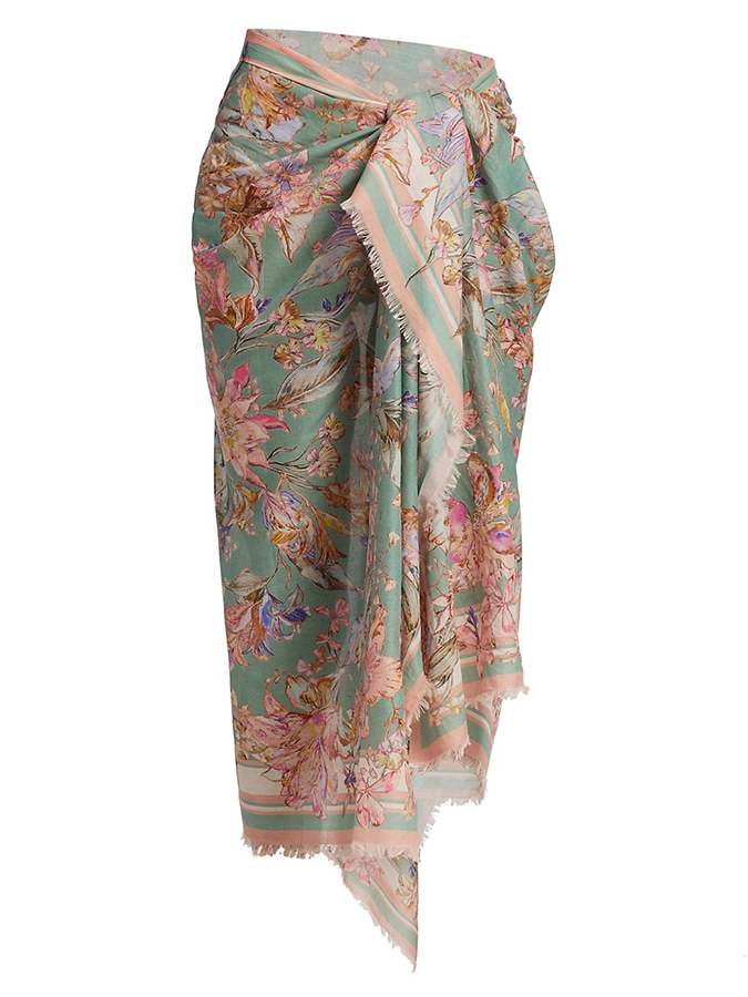 Floral Print One Piece Bikini and Cover Up