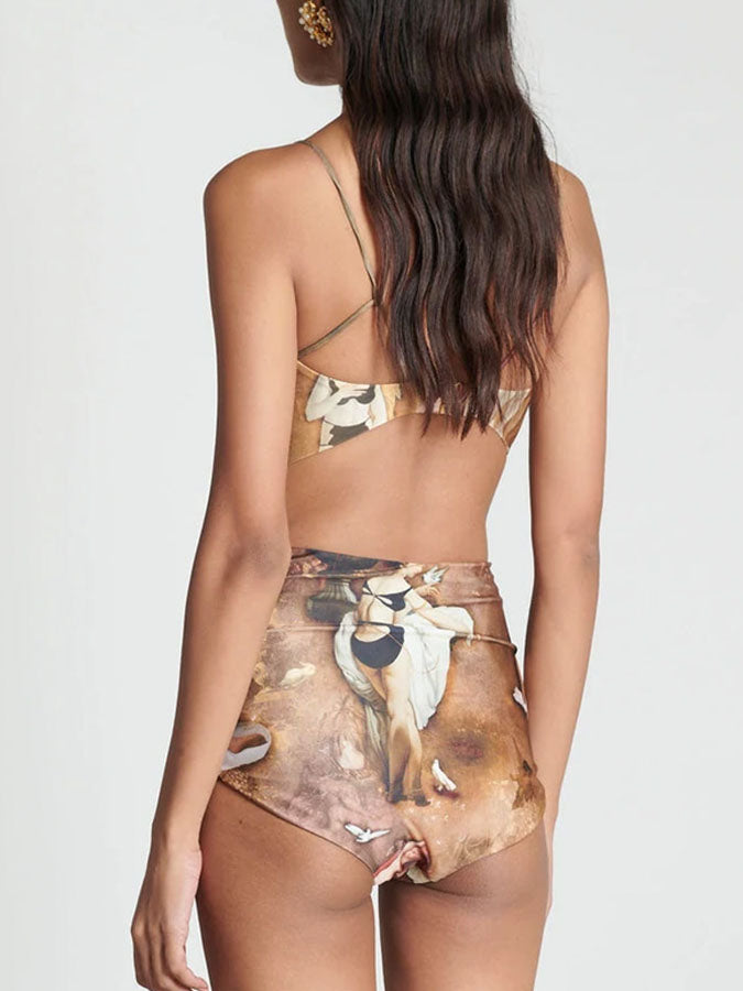 Vintage Print Bikini Set